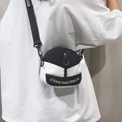 

Net red texture small bag female bag new 2019 summer ocean canvas bag female mini wild shoulder Messenger bag