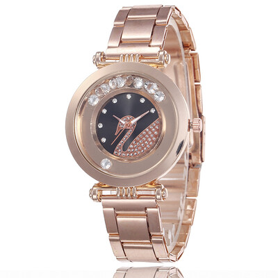 

Steel belt simple student watch with diamonds English watch swan fashion ladies small fresh watches