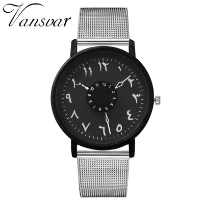 

Gobestart vansvar Casual Quartz Stainless Steel Band Newv Strap Watch Analog Wrist Watch