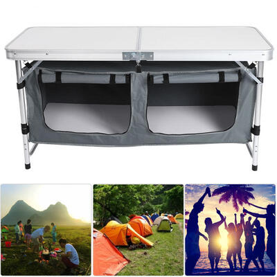 

Greensen Portable Folding Table Aluminum Camping Desk Outdoor Picnic with Storage Pouch