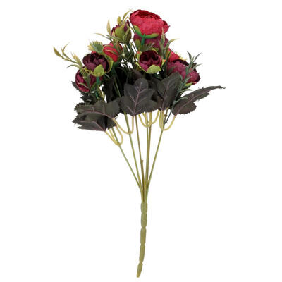 

9 Peonies European Silk Rose Artificial Flower Shooting Prop Table Ornament