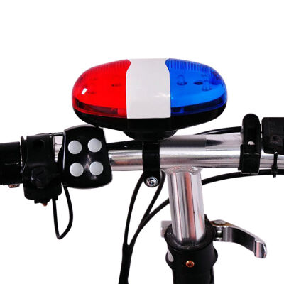 

Bicycle Bell 6LED 4Tone Horn for Bicycle Bike Bells Police Car LED Bike Light Electronic Siren for Kids Bike Accessories Scooter