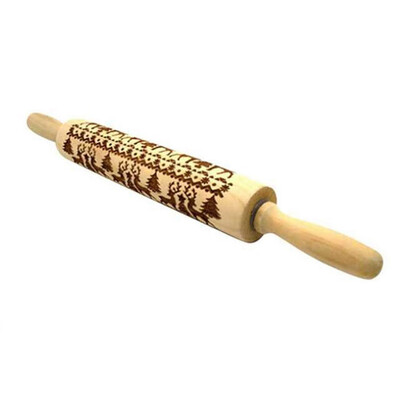 

Rolling Pins with Christmas Deer Pattern for Baking Cookies In Kitchen Tool Big
