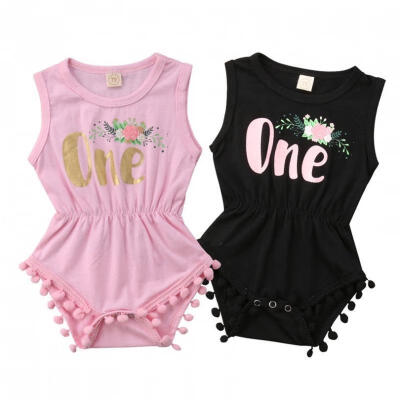 

Newborn Infant Toddler Baby Girls Flower Print Sleeveless Romper Jumpsuit Bodysuit Outfit Summer Clothes