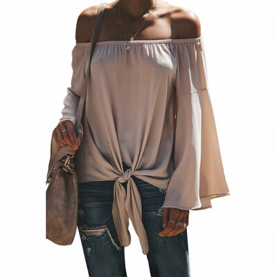 

Long sleeve knotted shirt top