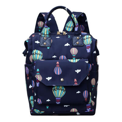

Waterproof Hot Air Balloon Print Mummy Diaper Bag Large Maternity Backpack