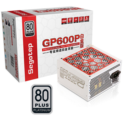 

Segotep 500W GP600P ATX PC Computer Power Supply Desktop Gaming PSU 80Plus Platinum Active PFC DC-DC 94 Efficiency Universal AC I