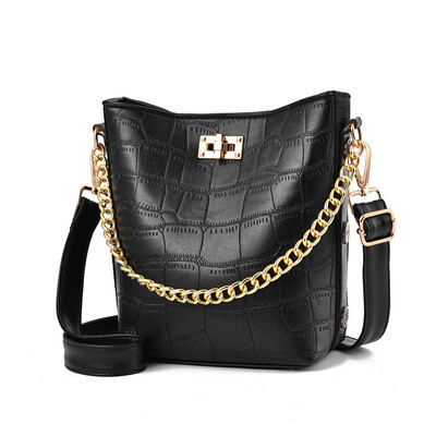 

Fashion spring&summer crocodile pattern bucket bag Korean version of the chain bag Messenger bag ins bag