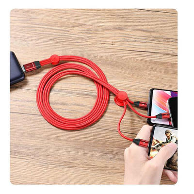 

Baseus 3 In 1 USB Charger Cable Magnet 35A Fast Charing Multi Charger Cord With Lightning Type C Micro USB - 1m-1m