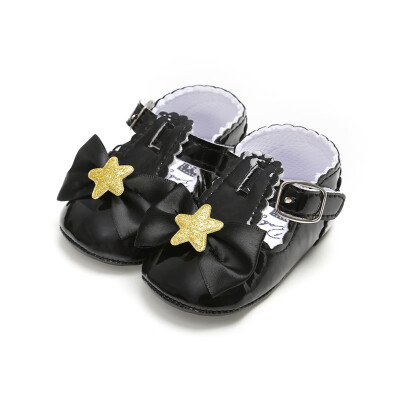 

Baby girl shoes cute bow princess shoes stars soft bottom toddler girls shoes First Walkers