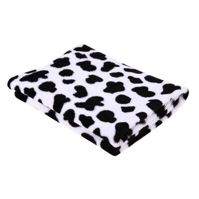 

Pet Cat Dog Cute Coral Velvet Cow Print Blanket Rest Mats Dog Quilt Carpet