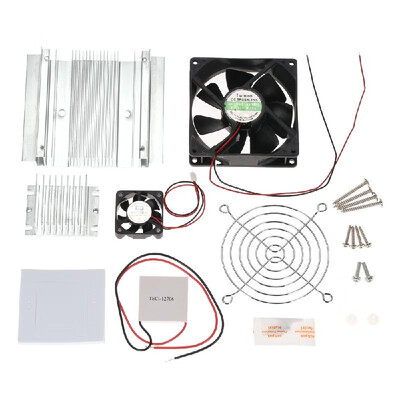 

DIY Thermoelectric Peltier Refrigeration Cooling System Kit Semiconductor Cooler Conduction Module Radiator Cooling Fan TEC1