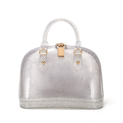 

Summer Transparent Women Shell Handbag Lady Small Shine Jelly Clear Cute Tote Bag Girls Brand Designer Crossbody Messenger Bag