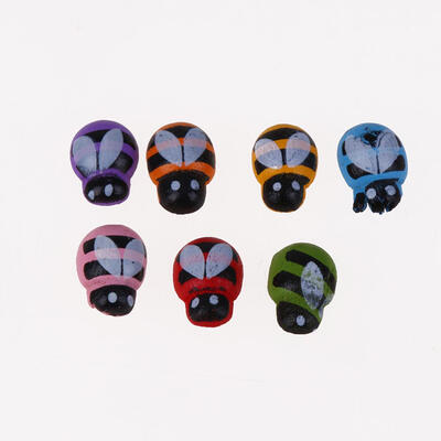 

100pcsLot Cartoon Mini Bee Ladybug Sponge Self-Adhesive Sticker Home Decor