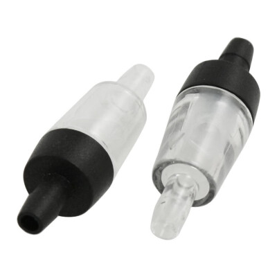 

2-Pcs Clear Black Fish Tank One Way Air Check Valves Jardin Plastic Aquarium Hot Sale