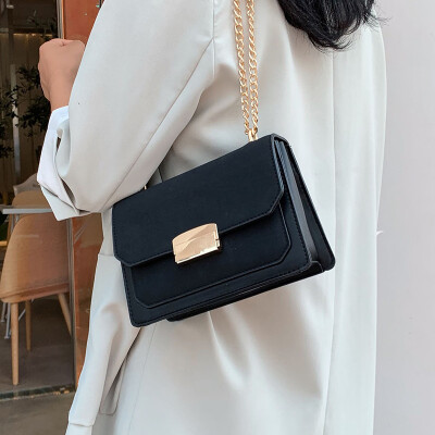 

Foreign air female bag 2019 autumn new wave Korean version of the wild Messenger bag chain matte texture fashion small square bag