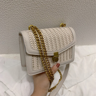 

Norths bag women2019 new style Korean-style Korean-style cross-small square bag braided bag fairy-bag small bag chain b