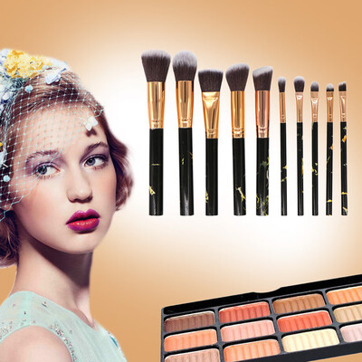 

〖Follure〗10 Pcs Gradient Makeup Brush Set Eye Shadow Brush Cosmetics Blending Brush Tool