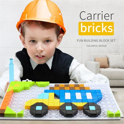 

Gotoamei Plastic Engineering vehicle Puzzle Fun DIY Building Block Set Multi-color toys