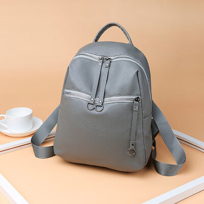 

Tailored Women Backpack Tide Bag Wild Soft Leather Student Bag Simple Backpack