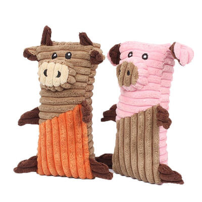 

Pet Dog Chew Squeaker Toy Puppy Teeth Cleaning Plush Molar Vent Playing Toy