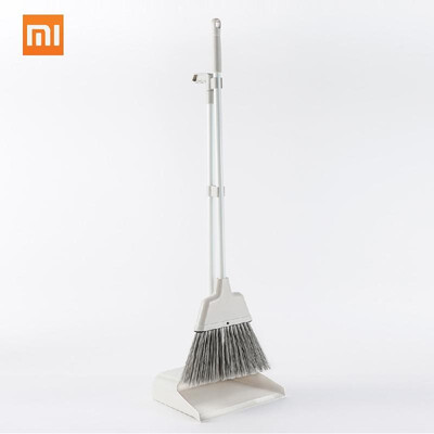 

2 PCSSet Xiaomi Jiezhi Broom Holder Set Plastic Dustpan Soft Bristle Broom Thicken Household Sweep Floor Multi-functional Non-Sli