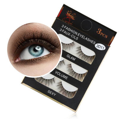 

〖Follure〗1 Box Luxury 3D False Lashes Fluffy Strip Eyelashes Long Natural Party