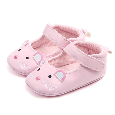 

Spring Autumnborn baby Cute Shoes Baby Princess Cartoon Anti-slip Soft Shoes PU Hook Animals Style Shoes for Baby 3 Color