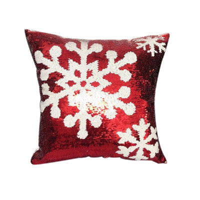 

Christmas Themes Magic Reversible Sequins Glitter Pillowcase Car Sofa Cushion Covers Square Throw Pillow Case Sofa Home Decor