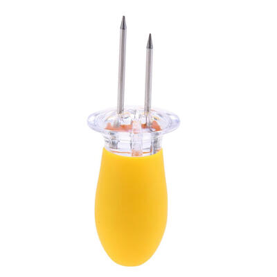 

2pcsSet Stainless Steel Corn Holder BBQ Forks Grill Needle Kitchen Tool