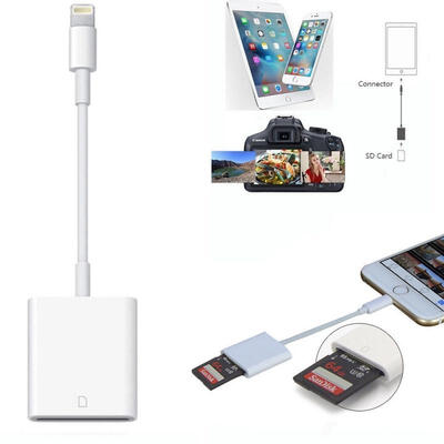 

SD Card Reader & Micro SD To Lightning Cable Adapter for iPhone X 8 7 6 6S Plus