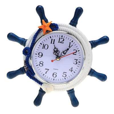 

Mediterranean Style Electronic Wood Clock Wall Hanging Watch Home Decor
