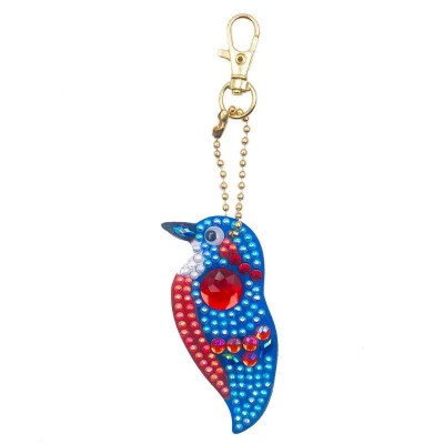 

4pcs DIY Birds Full Drill Special Shaped Diamond Painting Keychains Gifts