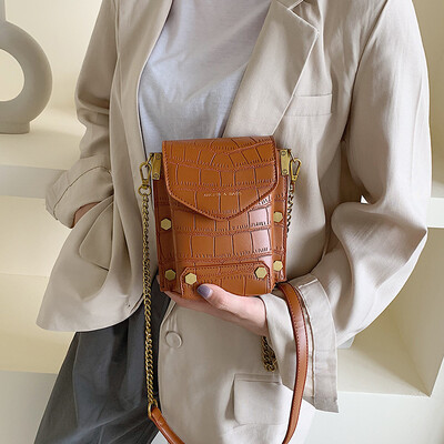 

French small bag female 2019 new wave Korean version of the fashion high-end versatile chain shoulder slung small square bag