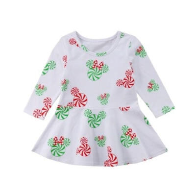 

Fashion Xmas Infant Baby Kid Girl Princess Dress Party Flower Cute Dresses Clothes