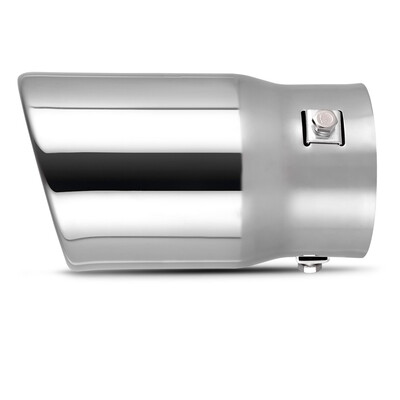 

2-25 Inch Inlet Adjustable Exhaust TipUniversal Bolt On Chrome Polished Stainless Steel Exhaust Tailpipe Tip