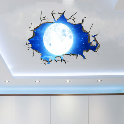 

Moon Pattern Removable Waterproof PVC Wall Sticker for Home Decoration