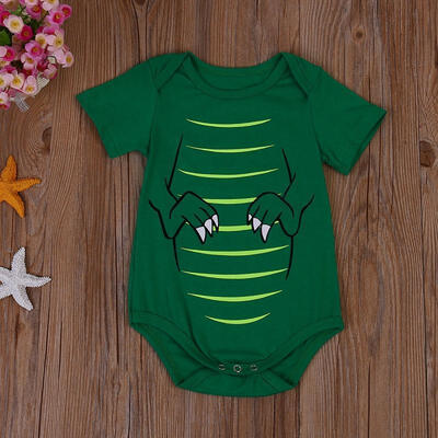 

Newborn Infant Baby Boy Dinosaur Paw Print Romper Bodysuit Summer Clothes Outfit