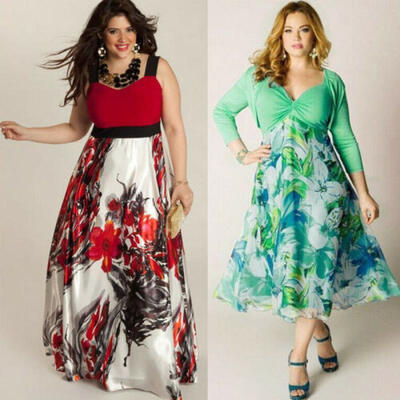 

Women Long Maxi Dress Floral Party Cocktail Evening Holiday Dress Plus Size
