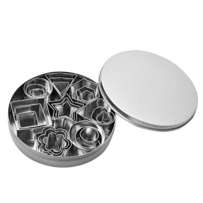 

24pcs Stainless Steel Mini Cookie Cutter Set Baking Pastry Cutters Slicers