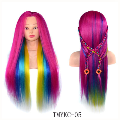 

〖Follure〗Colorful Hair Styling Wig Practice Training Head Mannequin Hairdressing