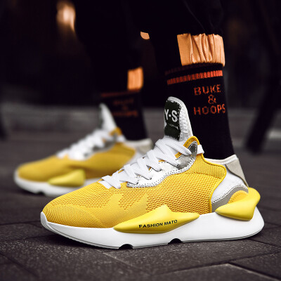 

Mens Shoes Autumn Yellow Baitao Nets Enhanced Nets Summer Sports Basketball Shoes Leisure Tide Shoes