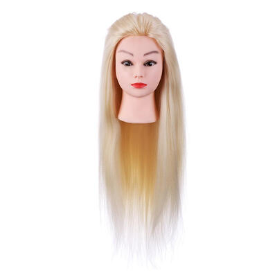 

Training Mannequin Head Model Fiber Hair Synthetic Hairdressing Doll Heads