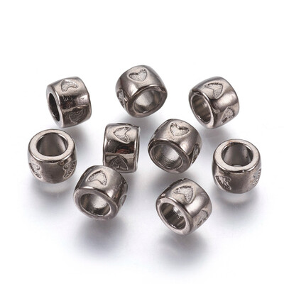 

Alloy European Beads Lead Free & Cadmium Free & Nickel Free Flat Round Gunmetal about 8mm in diameter 55mm thick
