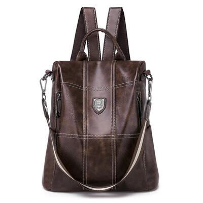 

New Fashion PU Leather Backpack Women Shoulder Bag Wild Travel Casual Anti-theft Multi-function School Messenger Bag
