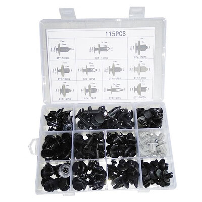 

115PCS Auto Fasteners Kit Car Push Pin Rivets Set Door Trim Panel Clips for FordToyotaHondaMazda