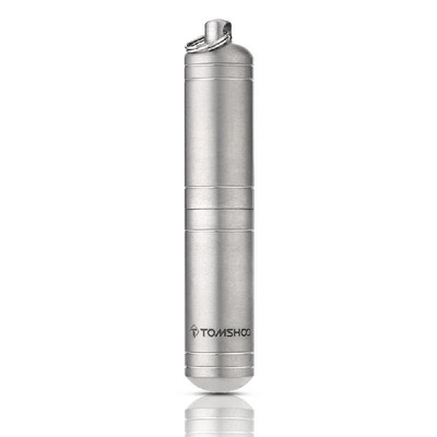 

TOMSHOO Titanium EDC Container Waterproof Capsule Seal Bottle Pills Box Case Keychain Camping Outdoor Survival Emergency Travel K
