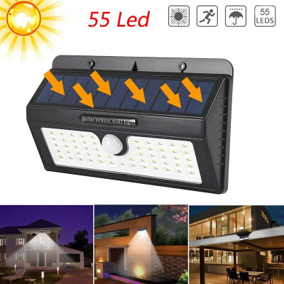 

55 LED Solar Powered Wall Light PIR Motion Garden Security Spotlight Waterproof Nightlight for Garden Patio Path Back Yard