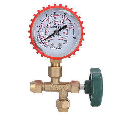 

Greensen 25KG HS-488AH Pressure Single Gauge Value Air Conditioner Three-way Tee Values Set