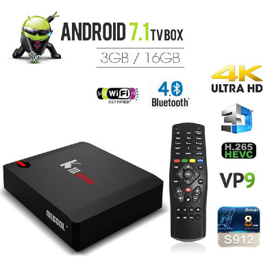 

MECOOL KIII PRO Android TV BOX DVB-S2 & DVB-T2 & DVB-C Android 71 Amlogic S912 Octa-core 3GB 16GB 4K H265 VP9 Mini PC 24G &